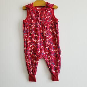 Romper 0-3M Piccalilly cotton bunny print